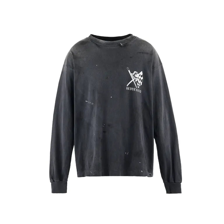 ©SAINT M×××××× SM-HR8-0000-C72 / STHD . LS TEE SPEED KILLS / ロンT・カットソー