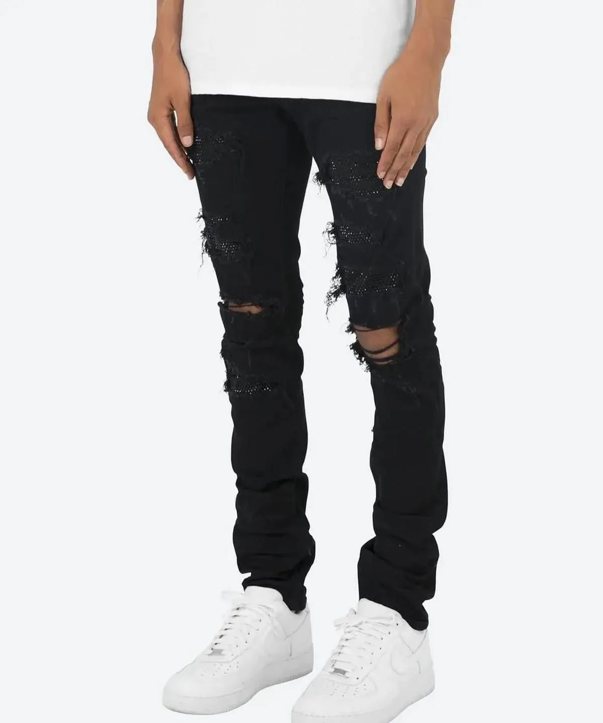 mnml（ミニマル）X201 Rhinestone Skinny Denim