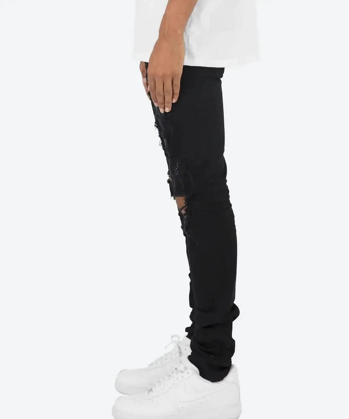 mnml（ミニマル）X201 Rhinestone Skinny Denim
