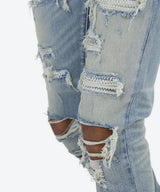 mnml（ミニマル）X201 Rhinestone Skinny Denim