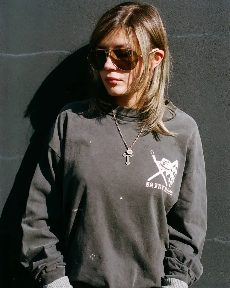 ©SAINT M×××××× SM-HR8-0000-C72 / STHD . LS TEE SPEED KILLS / ロンT・カットソー