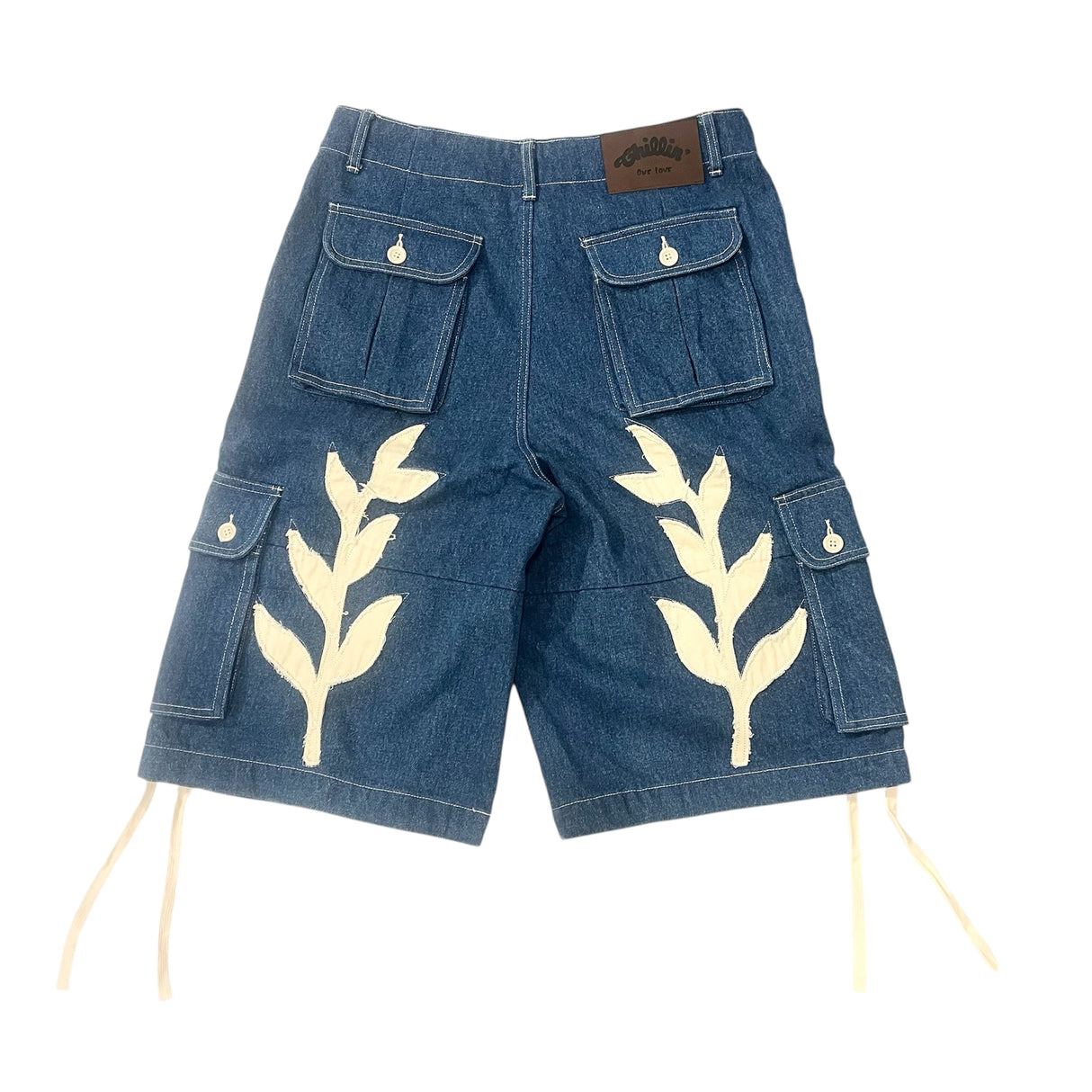 CHILLIN' -Denim Cargo Shorts-