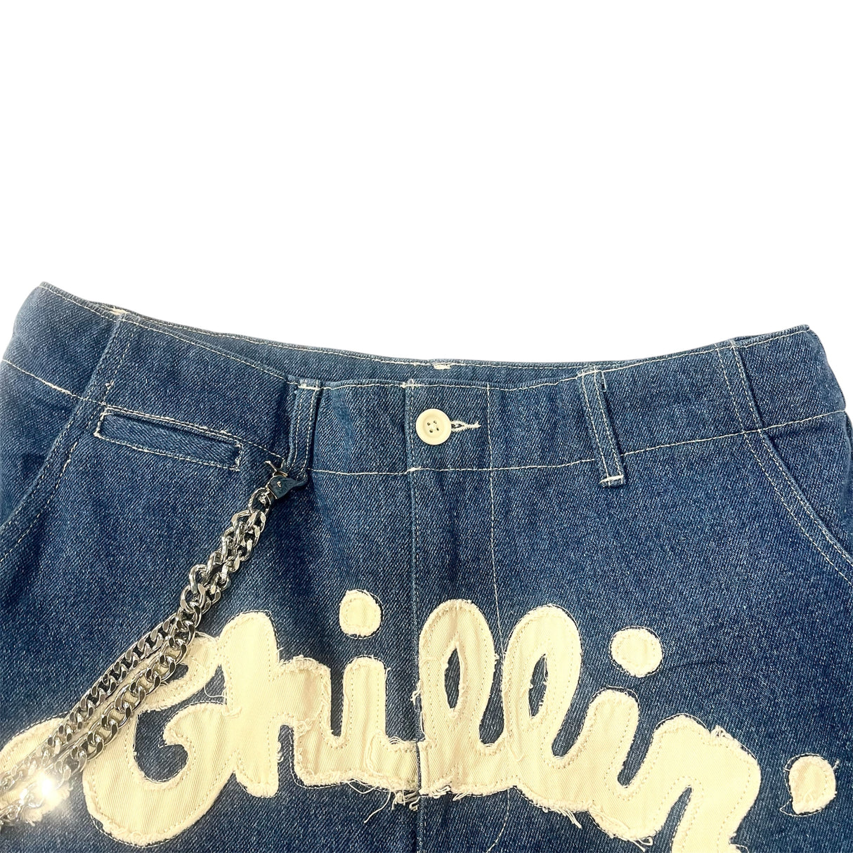 CHILLIN' -Denim Cargo Shorts-