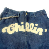 CHILLIN' -Denim Cargo Shorts-
