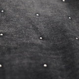 CHILLIN'. Studs Pigment Zip Hoodie- Black