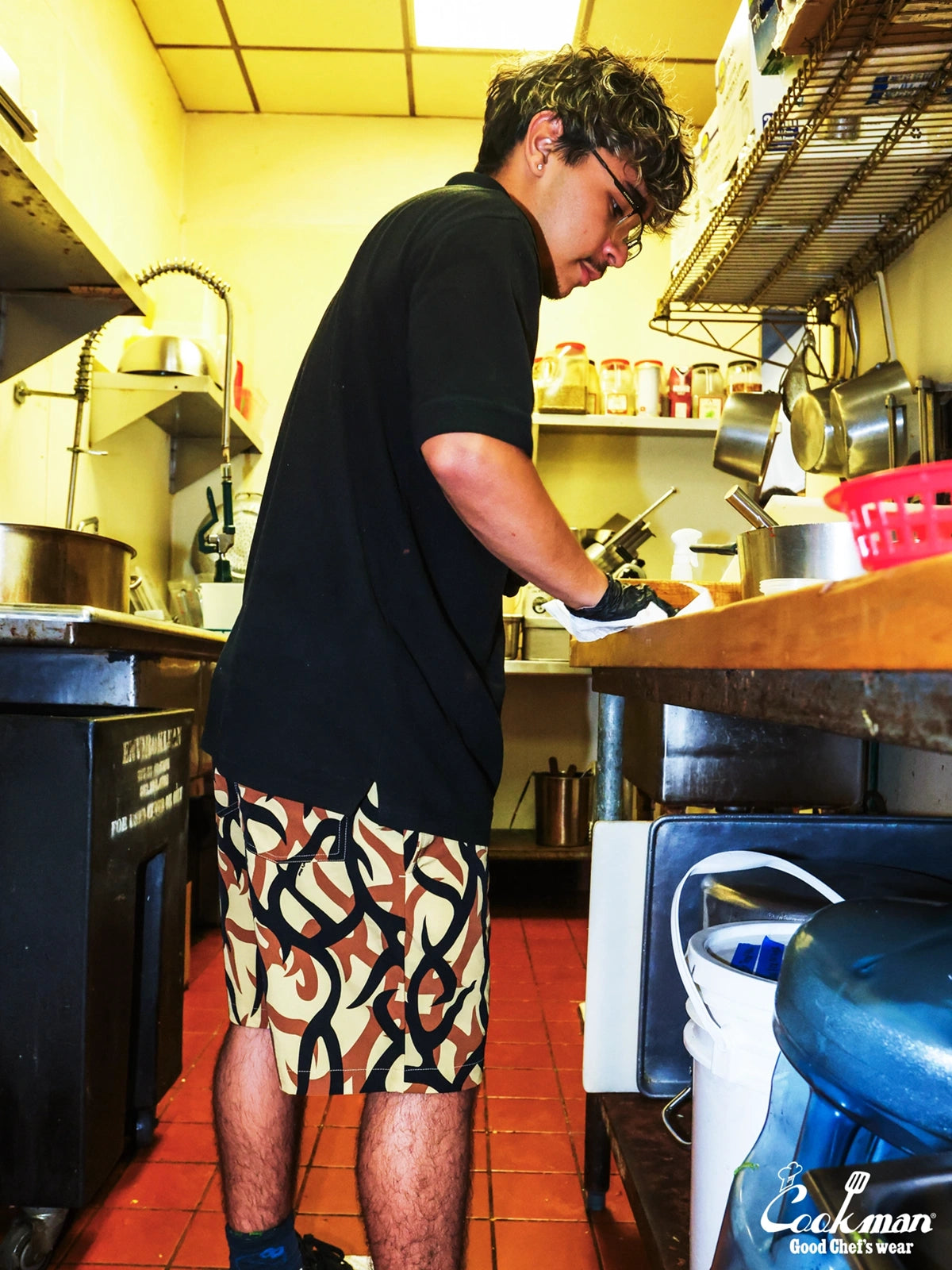 シェフパンツ Chef Pants Short Light Tribal Camo Beige
