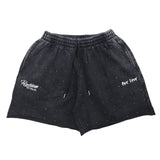CHILLIN'  Studs Pigment Sweat Shorts- Black