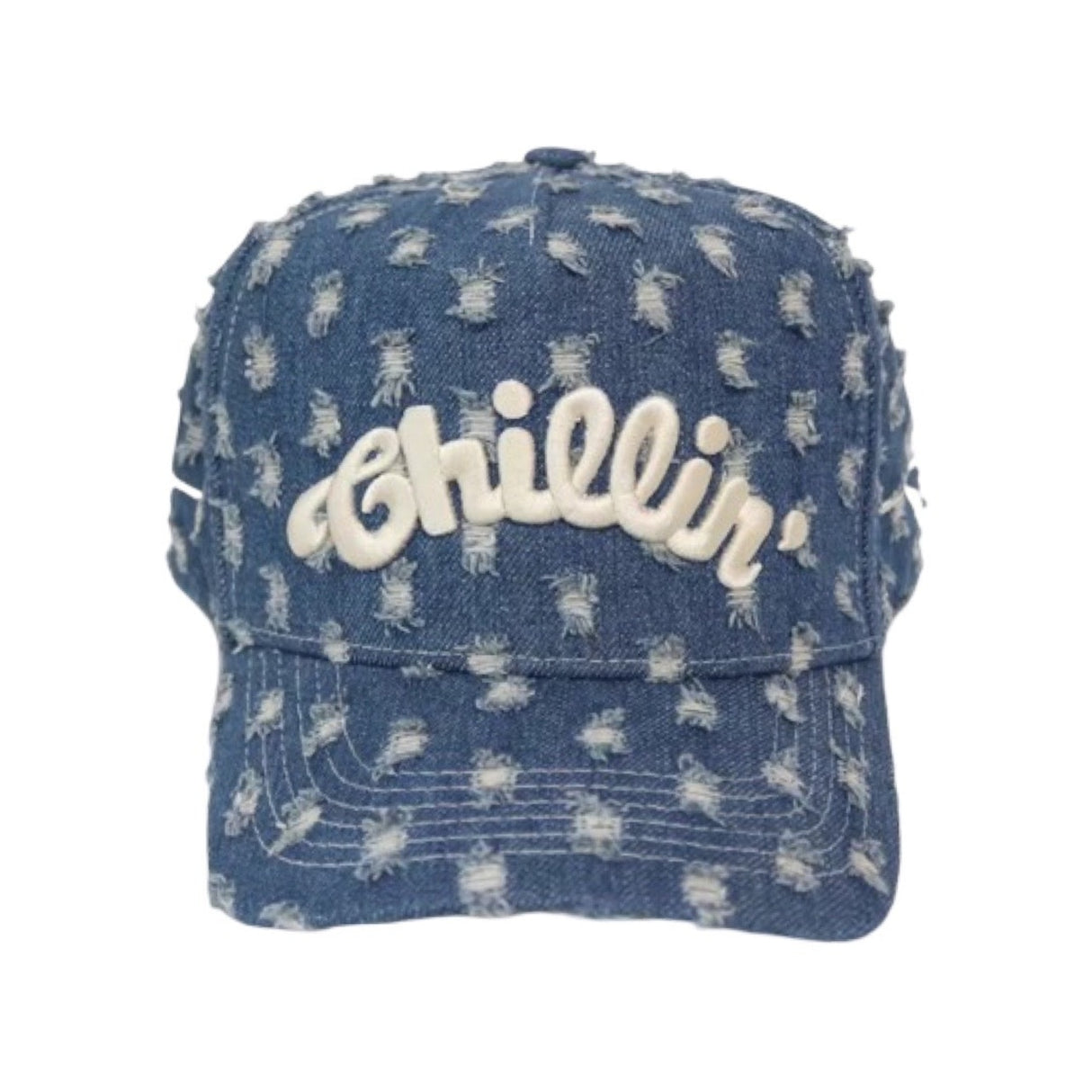 CHILLIN' -Crash Blue Denim Cap-