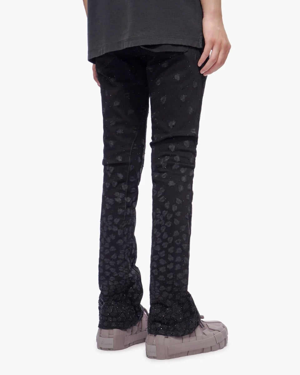 VALABASAS CANITE STACKED JET BLACK JEANS VLBS-VJ3-1121