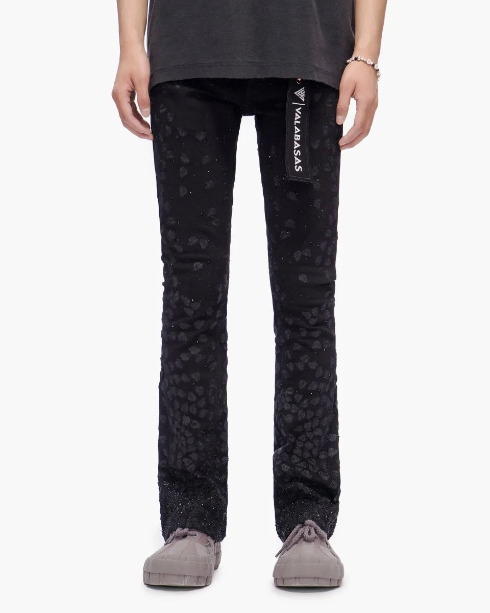 VALABASAS CANITE STACKED JET BLACK JEANS VLBS-VJ3-1121