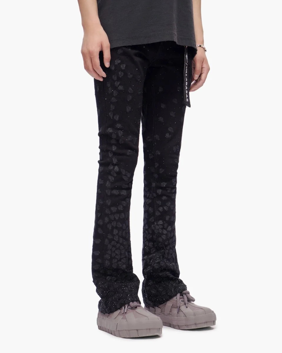 VALABASAS CANITE STACKED JET BLACK JEANS VLBS-VJ3-1121