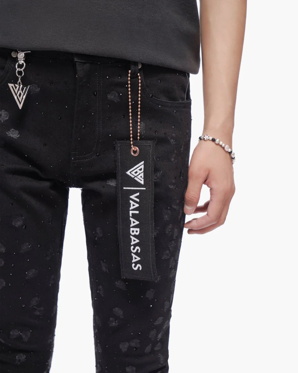 VALABASAS CANITE STACKED JET BLACK JEANS VLBS-VJ3-1121