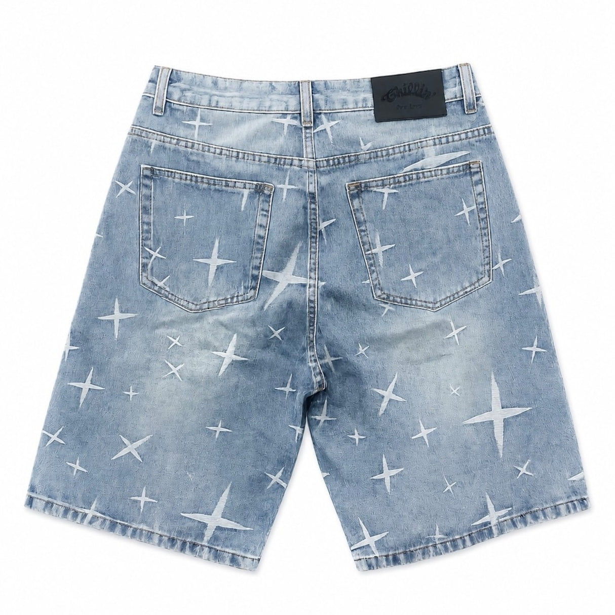 CHILLIN'  Star Denim Shorts-