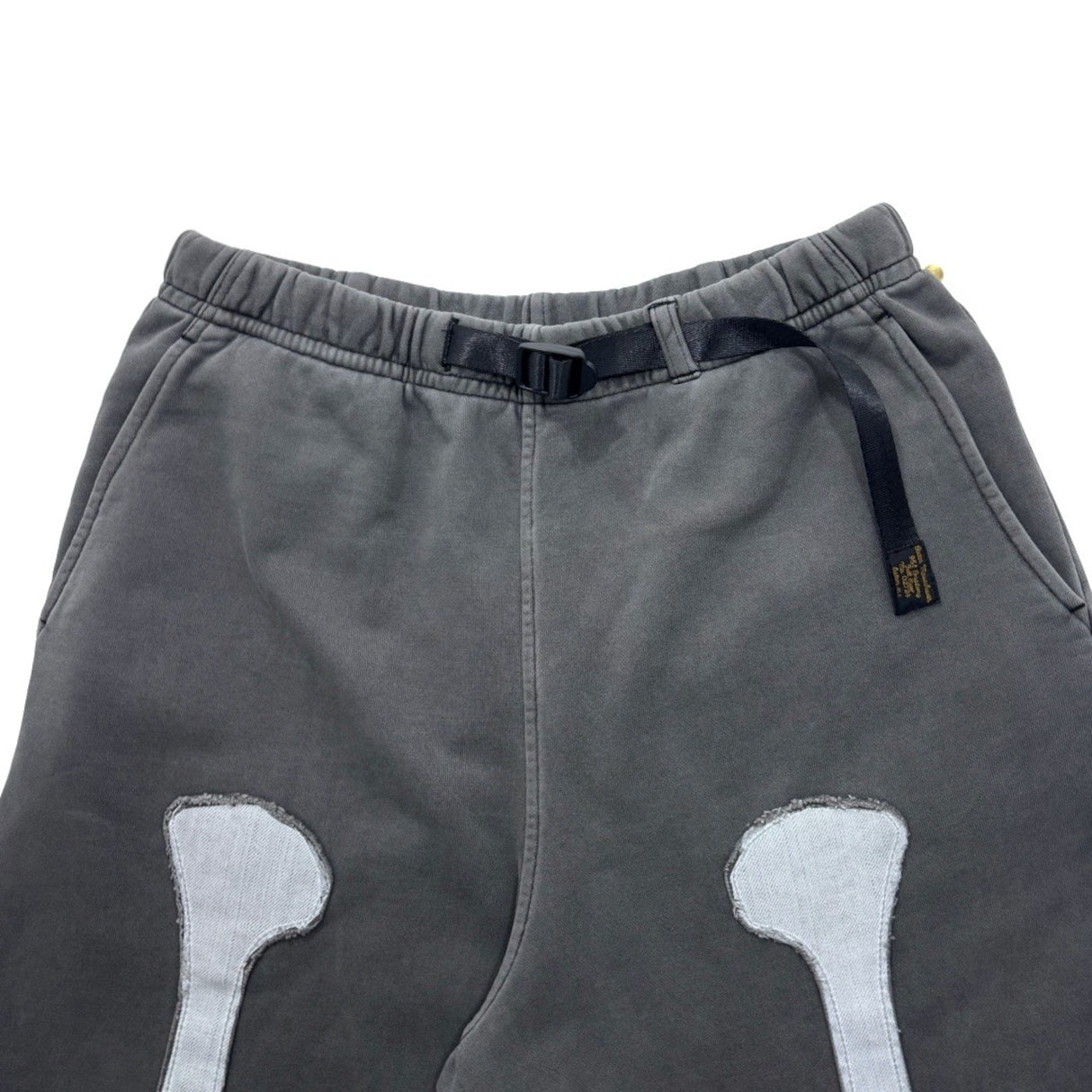 vanson  Bone Patch Sweat Shorts- Black / White