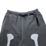 vanson  Bone Patch Sweat Shorts- Black / White