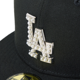 59FIFTY MLB パール バッジ Pearl Badge ロサンゼルス・ドジャース ブラック【14745166】
