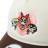 9FORTY A-Frame Trucker The Powerpuff Girls パワーパフ ガールズ ハート クロームホワイト/バーントウッド【14741733】