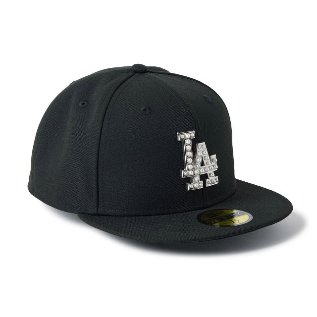 59FIFTY MLB パール バッジ Pearl Badge ロサンゼルス・ドジャース ブラック【14745166】