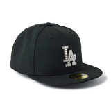 59FIFTY MLB パール バッジ Pearl Badge ロサンゼルス・ドジャース ブラック【14745166】