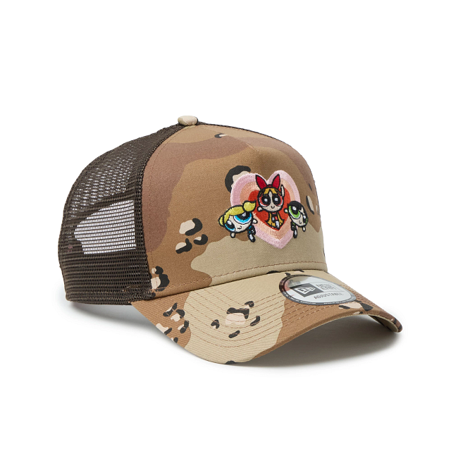 9FORTY A-Frame Trucker The Powerpuff Girls パワーパフ ガールズ ハート デザートカモ【14741732】