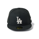 59FIFTY MLB パール バッジ Pearl Badge ロサンゼルス・ドジャース ブラック【14745166】