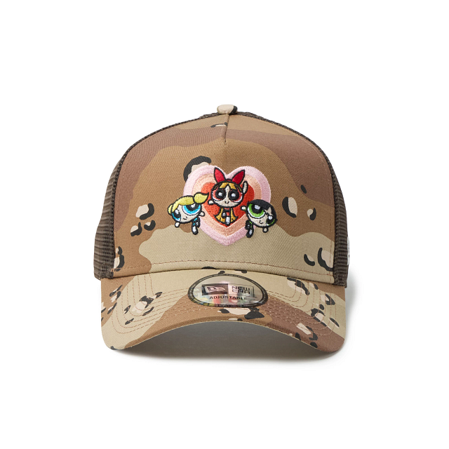 9FORTY A-Frame Trucker The Powerpuff Girls パワーパフ ガールズ ハート デザートカモ【14741732】