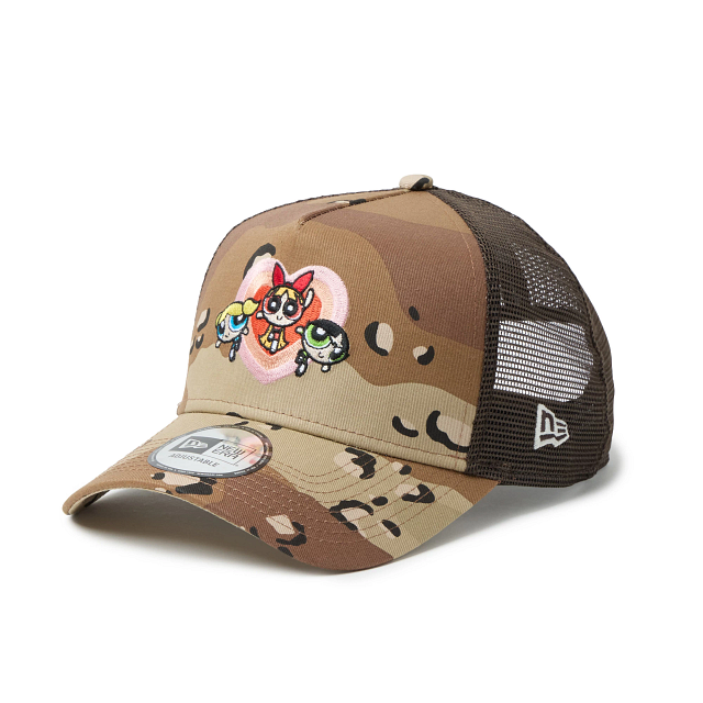 9FORTY A-Frame Trucker The Powerpuff Girls パワーパフ ガールズ ハート デザートカモ【14741732】