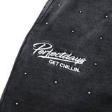 CHILLIN'  Studs Pigment Sweatpants- Black