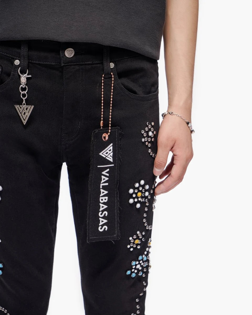 VALABASAS EMBARGO BLACK SKINNY JEANS VLBS-VJ1-1012