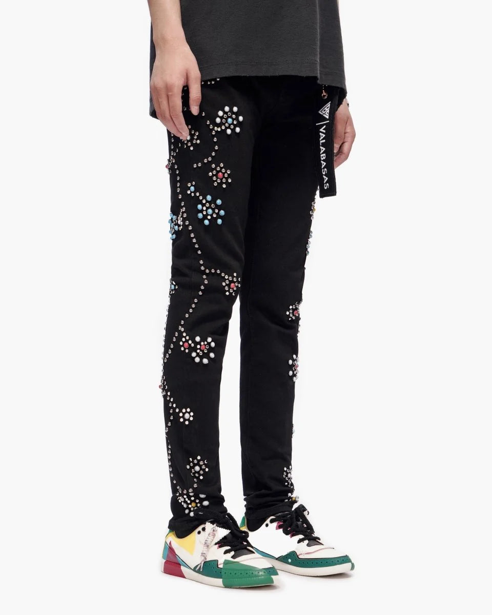 VALABASAS EMBARGO BLACK SKINNY JEANS VLBS-VJ1-1012