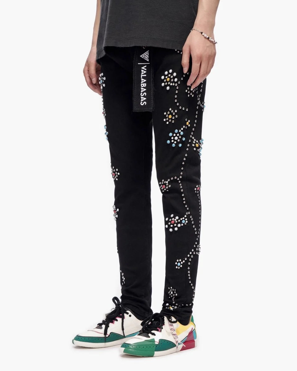 VALABASAS EMBARGO BLACK SKINNY JEANS VLBS-VJ1-1012