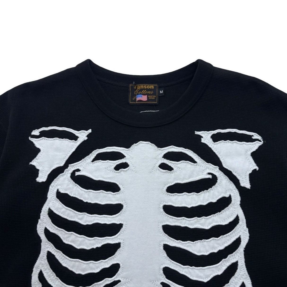 vanson  Bone Thermal S/S TEE- Black / White