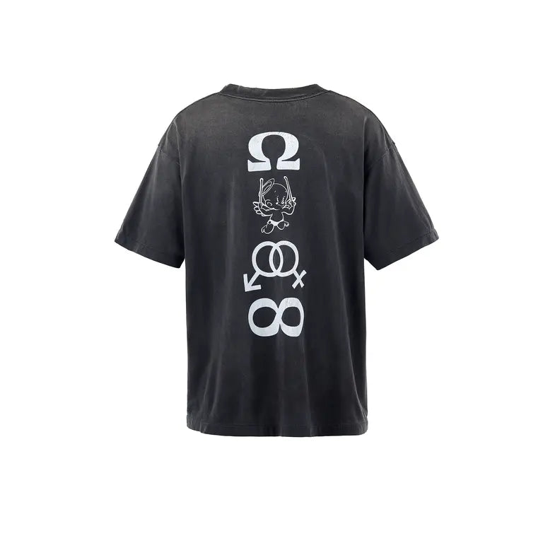 ©SAINT M×××××× SM-HR8-0000-008 / SS TEE / CANDLE / BLACK / Tシャツ