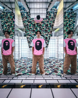 ©SAINT M×××××× SM-HR1-0000-C33 / BAPE_SS TEE / HANDPRINT / Tシャツ