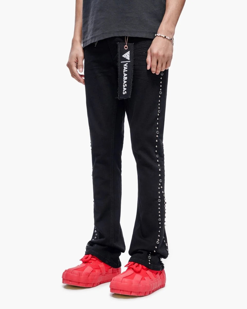 VALABASAS / "MITE" STACKED FLARE JEAN VLBS-VS3-1125