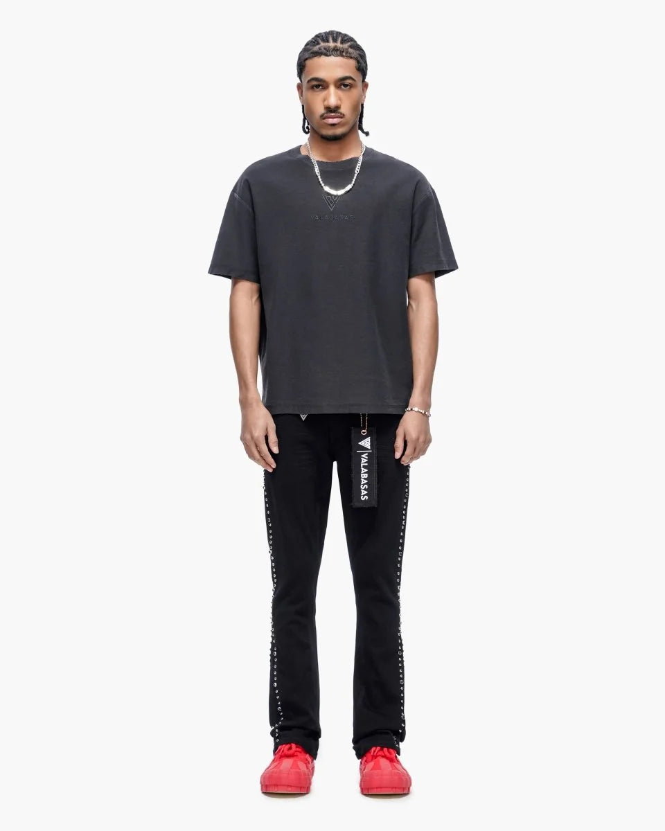 VALABASAS / "MITE" STACKED FLARE JEAN VLBS-VS3-1125