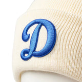 ベーシック カフニット MLB Team Logo ロサンゼルス・ドジャース Dロゴ オフホワイト【14670078】