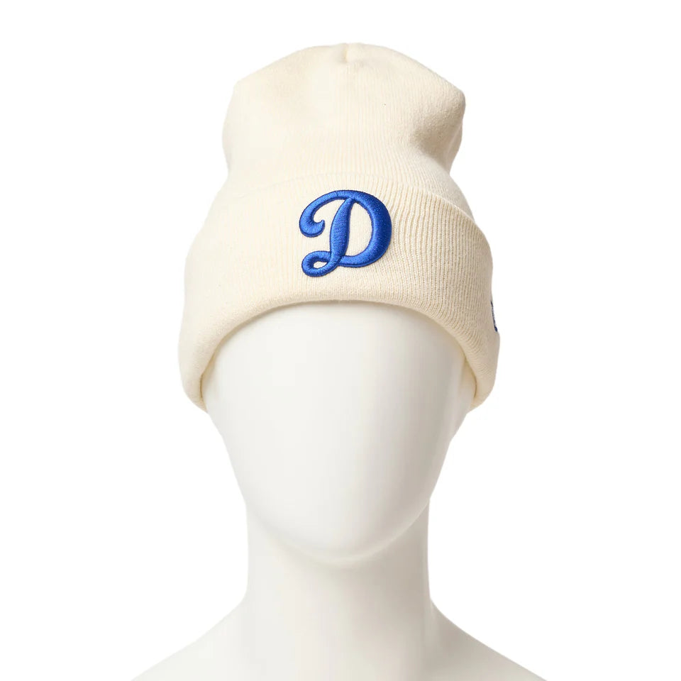 ベーシック カフニット MLB Team Logo ロサンゼルス・ドジャース Dロゴ オフホワイト【14670078】