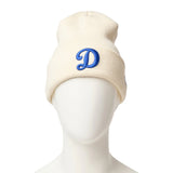 ベーシック カフニット MLB Team Logo ロサンゼルス・ドジャース Dロゴ オフホワイト【14670078】