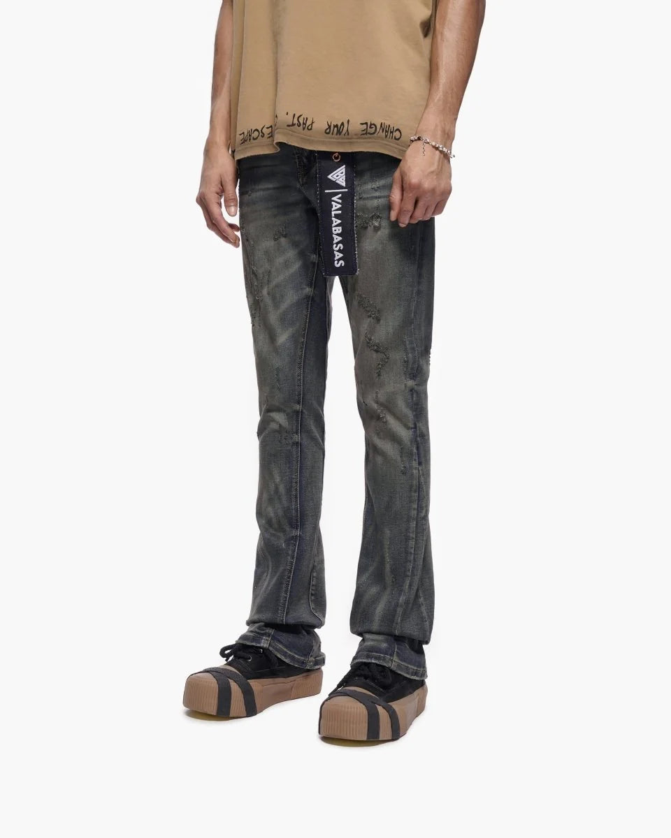 VALABASAS OUTLAWED STACKED DIRTY DARK BLUE VLBS-VJ3-1099
