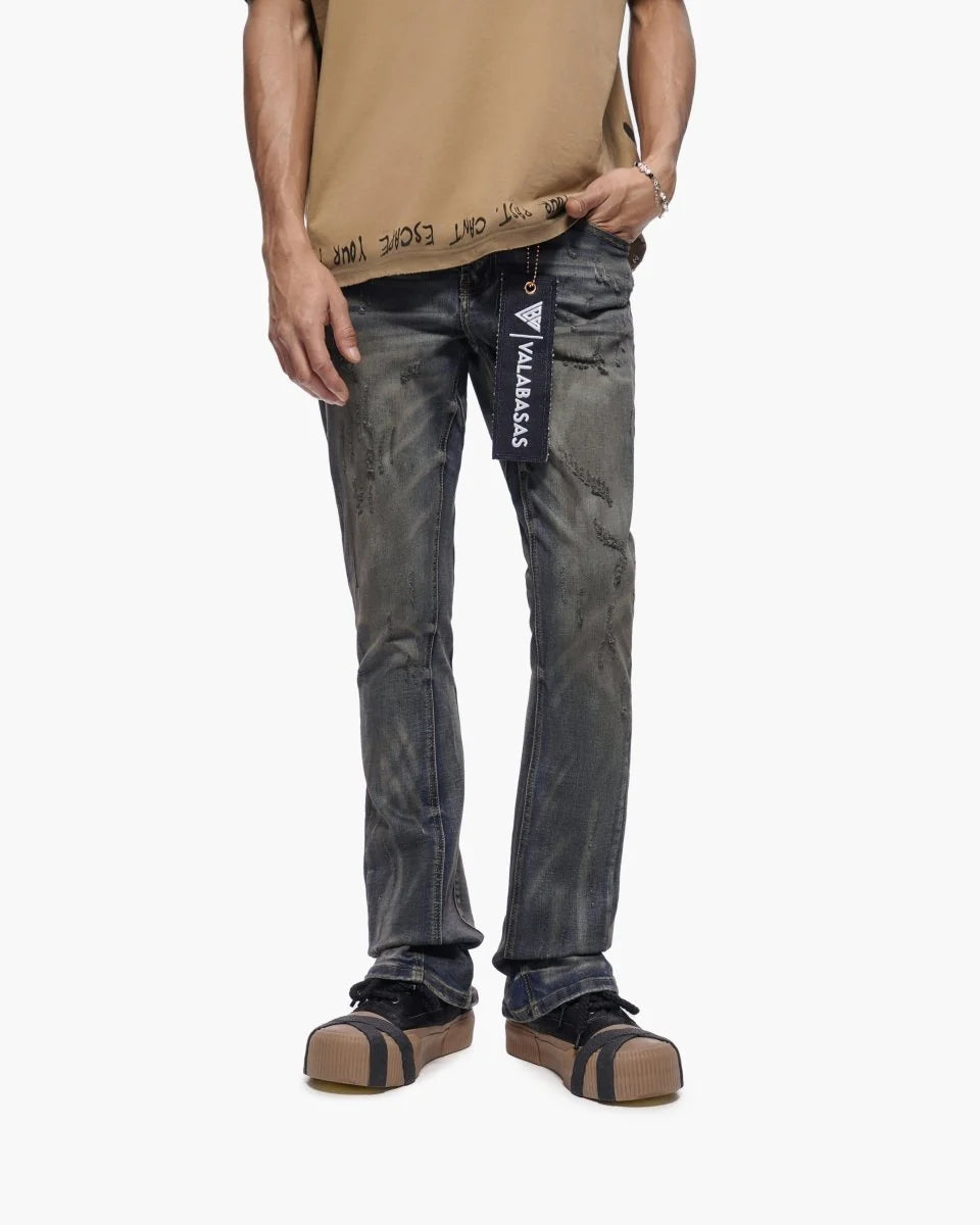 VALABASAS OUTLAWED STACKED DIRTY DARK BLUE VLBS-VJ3-1099