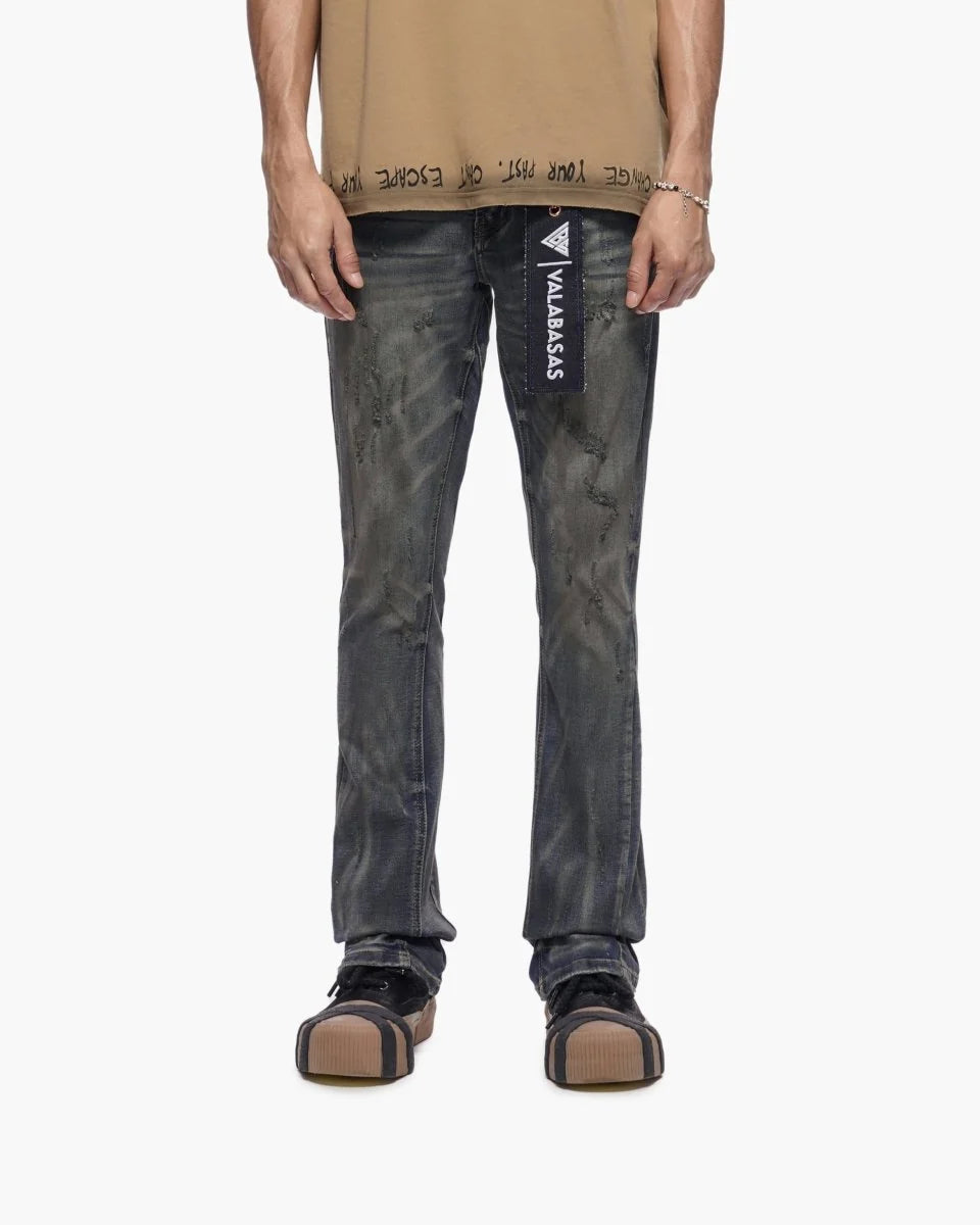 VALABASAS OUTLAWED STACKED DIRTY DARK BLUE VLBS-VJ3-1099