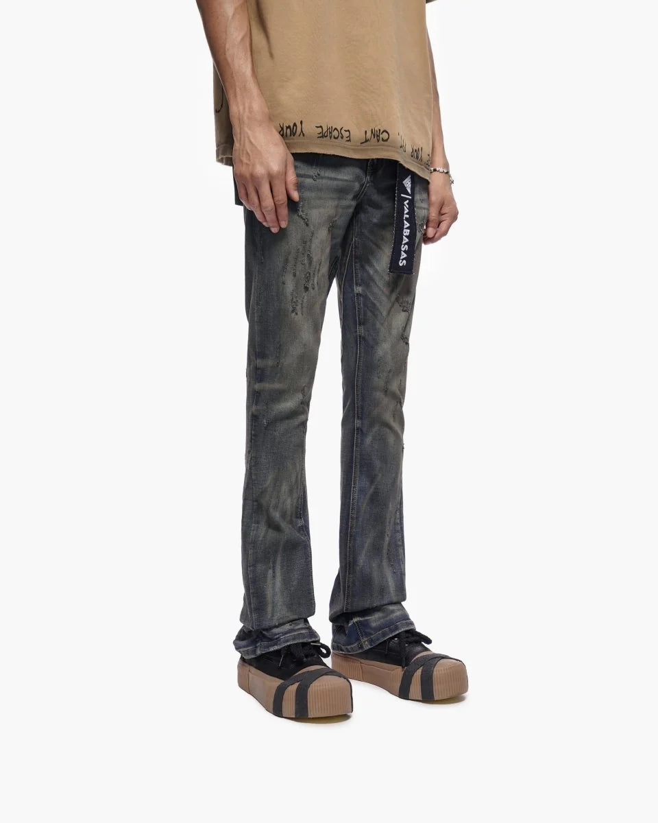 VALABASAS OUTLAWED STACKED DIRTY DARK BLUE VLBS-VJ3-1099