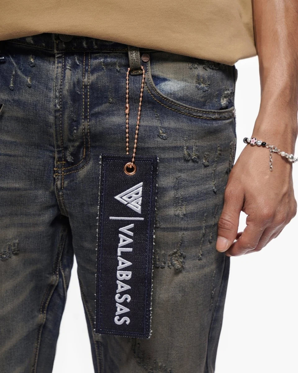 VALABASAS OUTLAWED STACKED DIRTY DARK BLUE VLBS-VJ3-1099