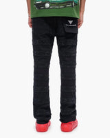 VALABASAS PHOENIX 3.0 STACKED JET BLACK JEANS VLBS-VJ3-1118