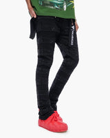 VALABASAS PHOENIX 3.0 STACKED JET BLACK JEANS VLBS-VJ3-1118