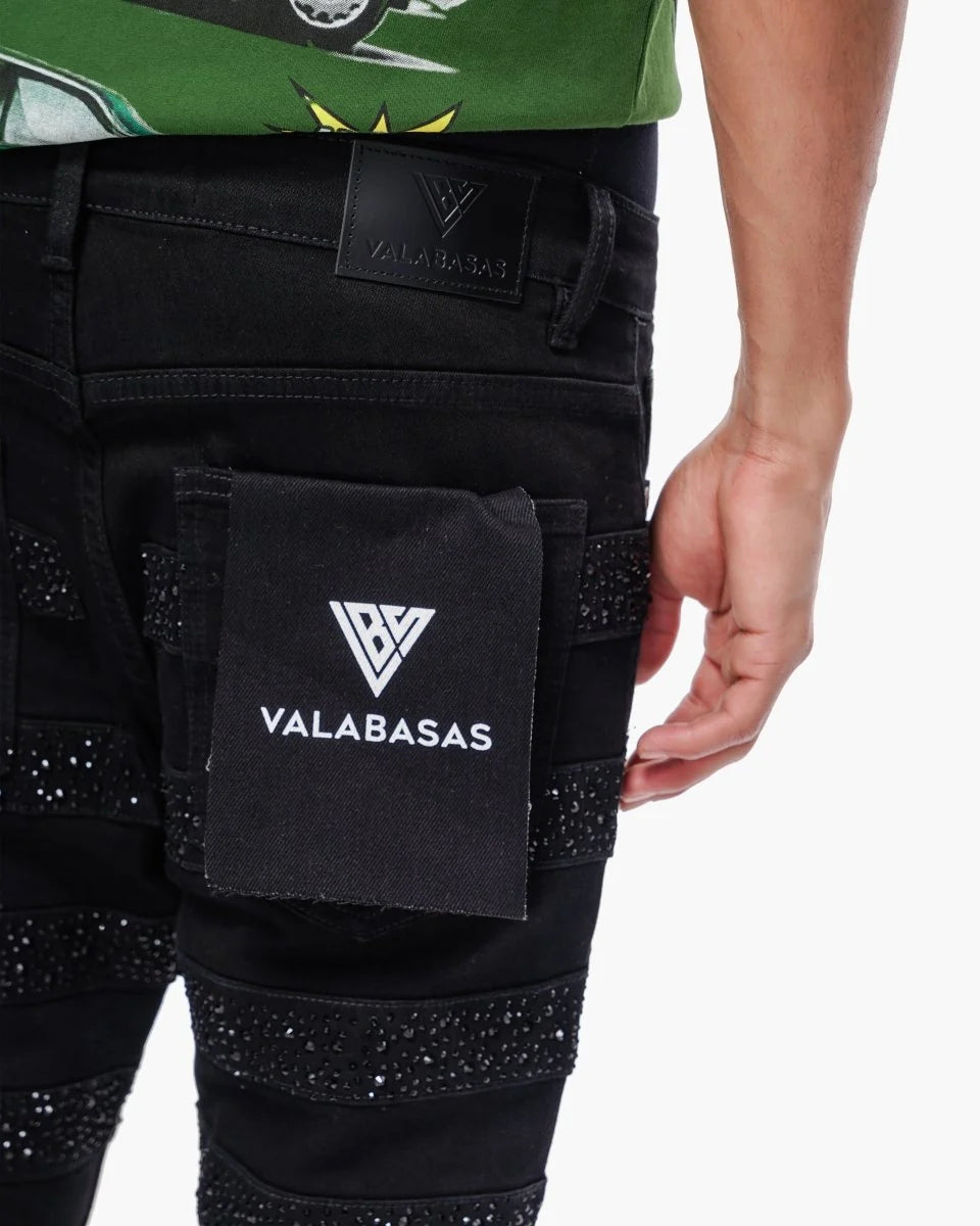 VALABASAS PHOENIX 3.0 STACKED JET BLACK JEANS VLBS-VJ3-1118