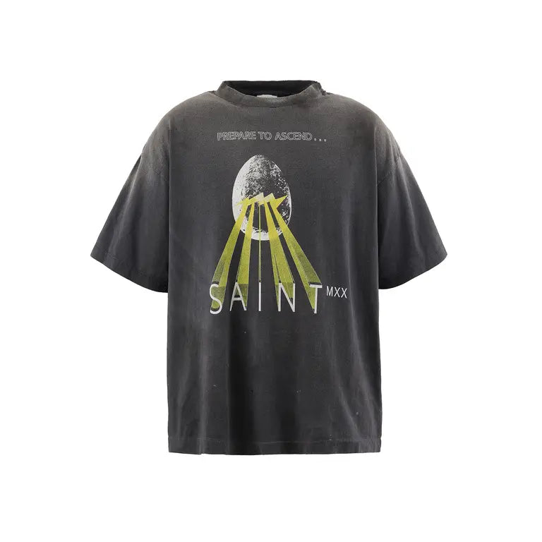 ©SAINT M×××××× SM-HR8-0000-007 / SS TEE / EGG / BLACK / Tシャツ